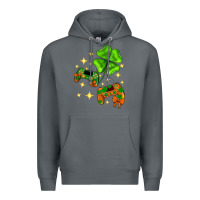 Rock St. Patrick's Day with game control and clover Premium Hoodie - Neo Western