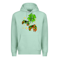 Seafoam St. Patrick's Day with game control and clover Premium Hoodie - Neo Western