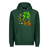 Sports Green St. Patrick's Day with game control and clover Premium Hoodie - Neo Western