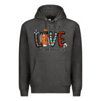 Charcoal Heather for the love of halloween Premium Hoodie - CowhideDigitalArt