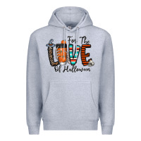 Heather Grey for the love of halloween Premium Hoodie - CowhideDigitalArt