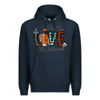 Navy for the love of halloween Premium Hoodie - CowhideDigitalArt