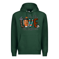 Sports Green for the love of halloween Premium Hoodie - CowhideDigitalArt