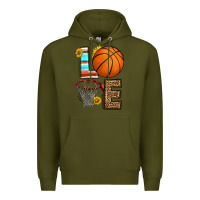 Army Green western basketball love Premium Hoodie - HRA Design Shop