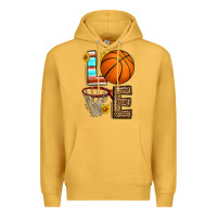 Mustard western basketball love Premium Hoodie - HRA Design Shop