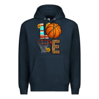 Navy western basketball love Premium Hoodie - HRA Design Shop