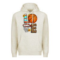 Oatmeal Heather western basketball love Premium Hoodie - HRA Design Shop