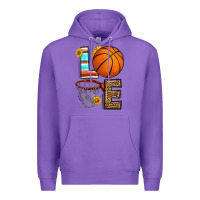Purple western basketball love Premium Hoodie - HRA Design Shop