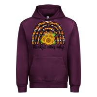 Mauve Wine Thankful Vibes Only Urban Hoodie - CowhideDigitalArt