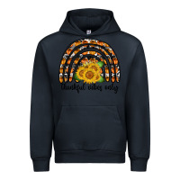 Navy Thankful Vibes Only Urban Hoodie - CowhideDigitalArt