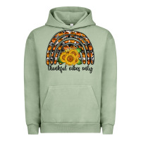 Pigment Oil Green Thankful Vibes Only Urban Hoodie - CowhideDigitalArt
