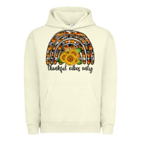 Pigment Pistachio Thankful Vibes Only Urban Hoodie - CowhideDigitalArt