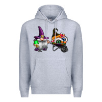 Heather Grey halloween Premium Hoodie - CowhideDigitalArt