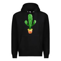 Black mexican cactus Premium Hoodie - FaDigitalArtStudio