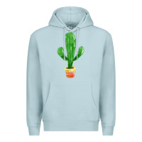 Blue Mist mexican cactus Premium Hoodie - FaDigitalArtStudio