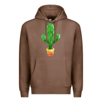 Chestnut mexican cactus Premium Hoodie - FaDigitalArtStudio
