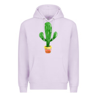 Lilac mexican cactus Premium Hoodie - FaDigitalArtStudio