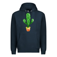 Navy mexican cactus Premium Hoodie - FaDigitalArtStudio