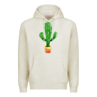 Oatmeal Heather mexican cactus Premium Hoodie - FaDigitalArtStudio