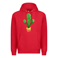 Red mexican cactus Premium Hoodie - FaDigitalArtStudio