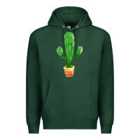 Sports Green mexican cactus Premium Hoodie - FaDigitalArtStudio