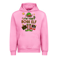 Fuchsia Pink im the boss elf Urban Hoodie - FaDigitalArtStudio