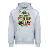 Heather Grey im the boss elf Urban Hoodie - FaDigitalArtStudio