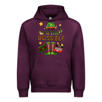 Mauve Wine im the boss elf Urban Hoodie - FaDigitalArtStudio