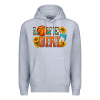 Heather Grey love my girl basketball Premium Hoodie - HRA Design Shop