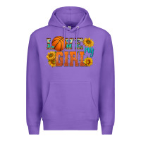 Purple love my girl basketball Premium Hoodie - HRA Design Shop