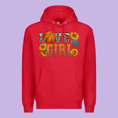 Love My Girl Basketball Premium Hoodie Designed By Hra Design Shop