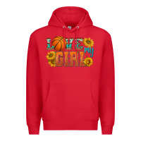 Red love my girl basketball Premium Hoodie - HRA Design Shop