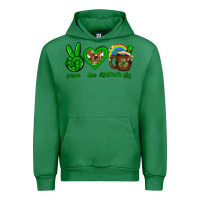 Emerald Peace love luck St. Patrick's Day Urban Hoodie - Neo Western