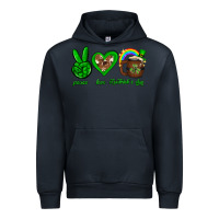 Navy Peace love luck St. Patrick's Day Urban Hoodie - Neo Western