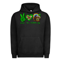Pigment Black Peace love luck St. Patrick's Day Urban Hoodie - Neo Western