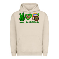 Pigment French Oak Peace love luck St. Patrick's Day Urban Hoodie - Neo Western