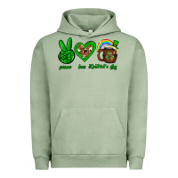 Pigment Oil Green Peace love luck St. Patrick's Day Urban Hoodie - Neo Western