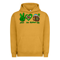 Pigment Peanut Butter Peace love luck St. Patrick's Day Urban Hoodie - Neo Western