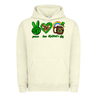 Pigment Pistachio Peace love luck St. Patrick's Day Urban Hoodie - Neo Western
