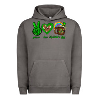 Pigment Tornado Peace love luck St. Patrick's Day Urban Hoodie - Neo Western