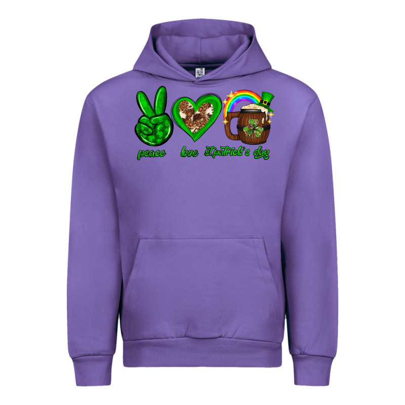 Peace Love Luck St. Patrick's Day Urban Hoodie by Neo Western | Teevron