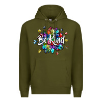 Army Green be kind2 Premium Hoodie - SublimationCraftShop