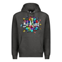 Charcoal Heather be kind2 Premium Hoodie - SublimationCraftShop