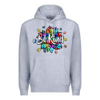 Heather Grey be kind2 Premium Hoodie - SublimationCraftShop