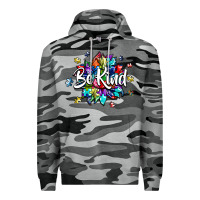 Slate Camo be kind2 Premium Hoodie - SublimationCraftShop