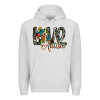 Dove Grey love autism Premium Hoodie - SublimationCraftShop