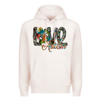 Pale Pink love autism Premium Hoodie - SublimationCraftShop