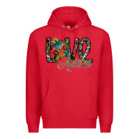Red love autism Premium Hoodie - SublimationCraftShop