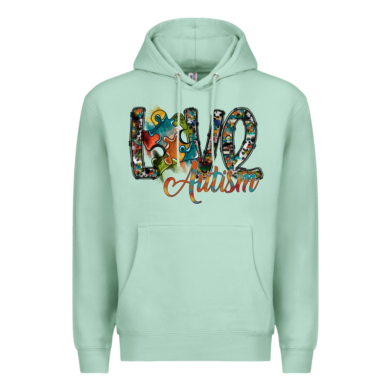 Love Autism Premium Hoodie by SublimationCraftShop | Teevron