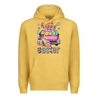 Antique Gold Bunny Happy Easter truck Easter Day Premium Hoodie - Neo Western